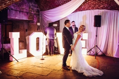 Polhawn Fort Weddings - Letter Lights