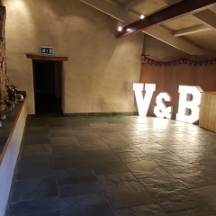 Lit-Initials-at-The-Great-Barn-Devon-by-South-West-Letter-Lights