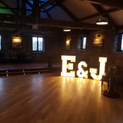 South-West-Letter-Lights-initials-at-The-Loft