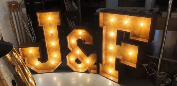 Rusty Letter Lights